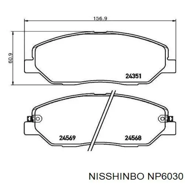 Comprar NP6030 Nisshinbo Pastillas delanteras de freno