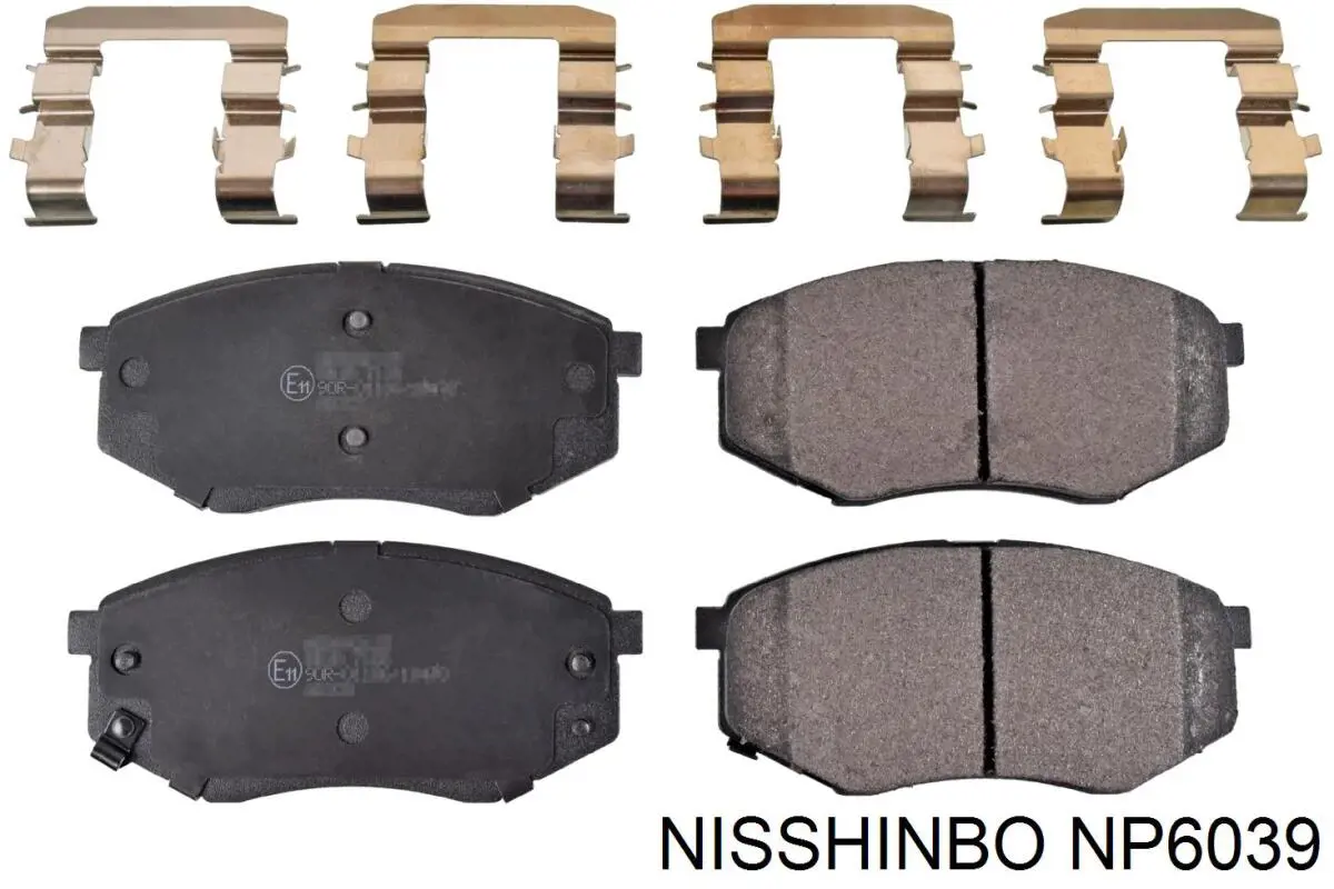 NP6039 Nisshinbo pastillas de freno delanteras