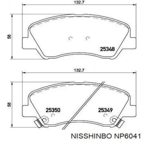 Comprar NP6041 Nisshinbo Pastillas delanteras de freno