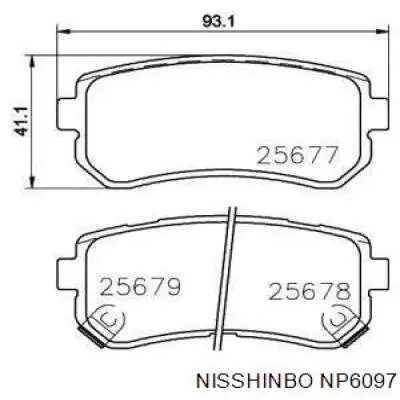 NP6097 Nisshinbo pastillas de freno traseras