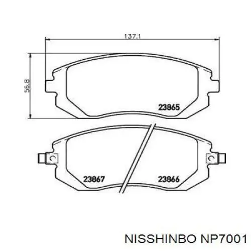 Comprar NP7001 Nisshinbo Pastillas delanteras de freno