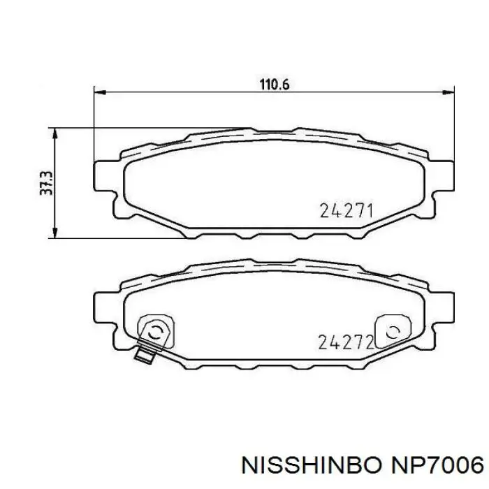Comprar NP7006 Nisshinbo Pastillas de freno traseras