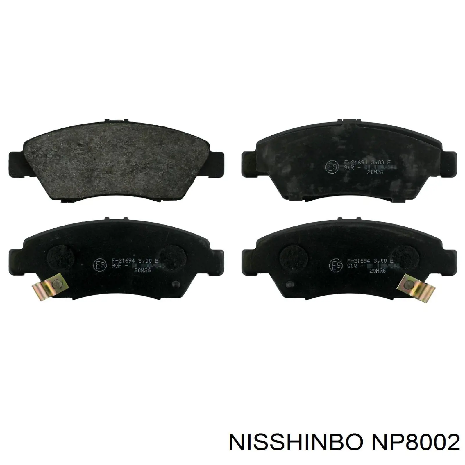 NP8002 Nisshinbo pastillas de freno delanteras