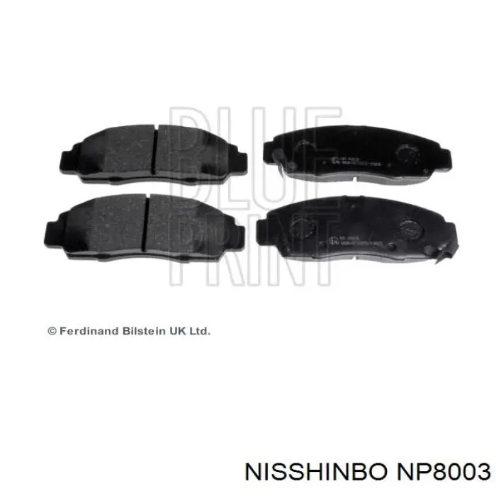 NP8003 Nisshinbo pastillas de freno delanteras