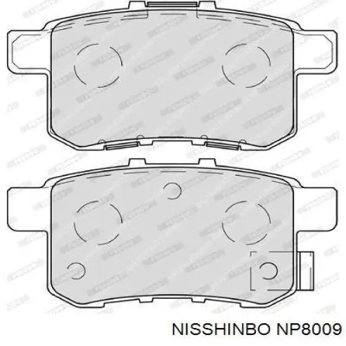 Comprar NP8009 Nisshinbo Pastillas de freno traseras