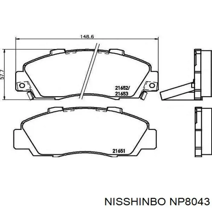 Comprar NP8043 Nisshinbo Pastillas de freno traseras