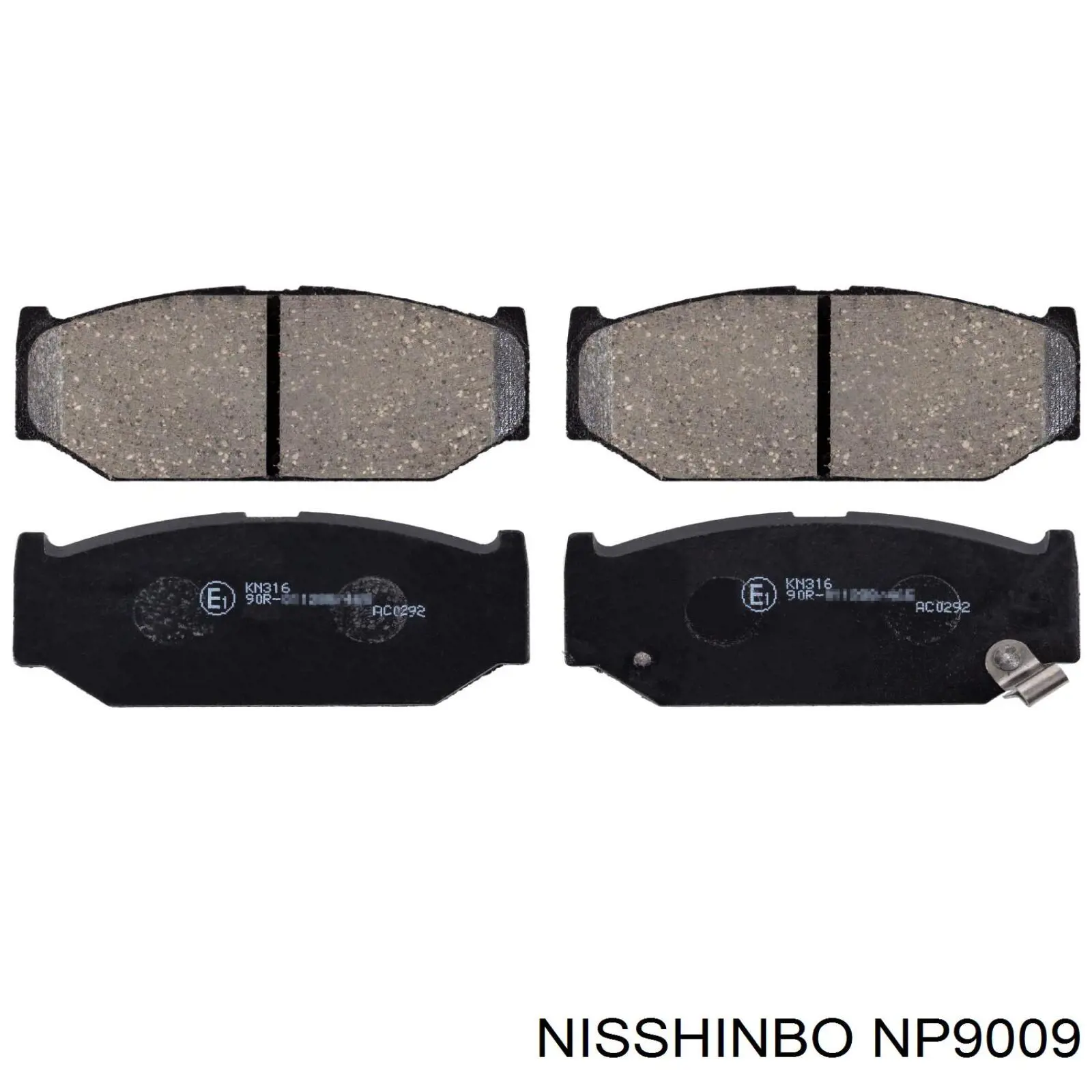 NP9009 Nisshinbo pastillas de freno delanteras