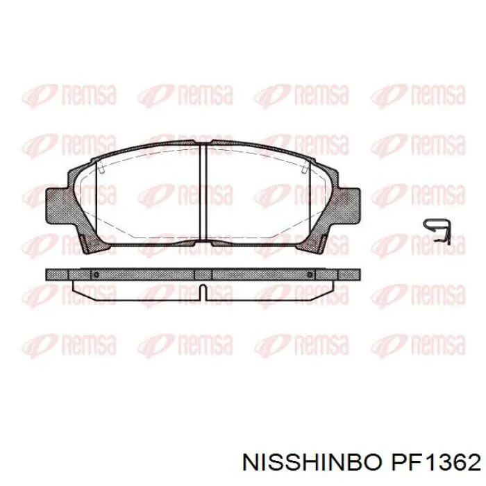 PF1362 Nisshinbo pastillas de freno delanteras