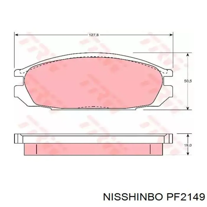 PF2149 Nisshinbo pastillas de freno delanteras