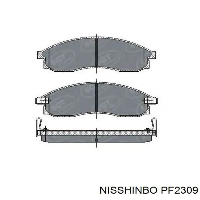 pf2309 Nisshinbo pastillas de freno delanteras