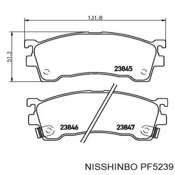 pf-5239 Nisshinbo pastillas de freno delanteras