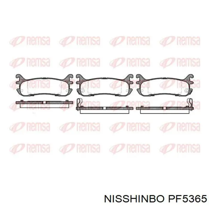 PF5365 Nisshinbo pastillas de freno traseras