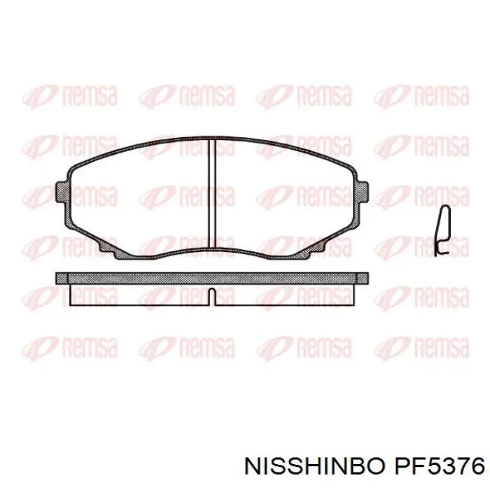 PF5376 Nisshinbo pastillas de freno delanteras