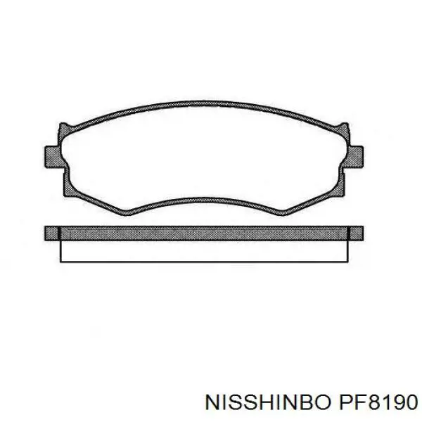 PF8190 Nisshinbo pastillas de freno delanteras