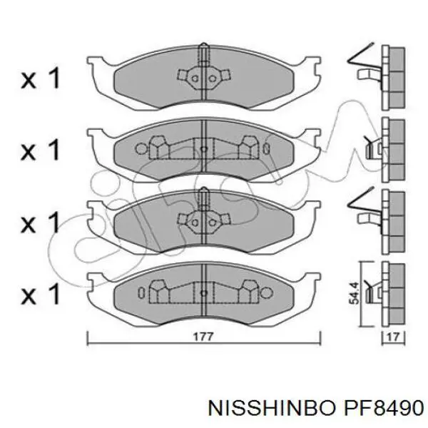 Pastillas de freno delanteras Jeep Cherokee 2 XJ
