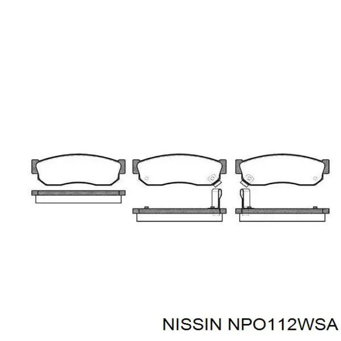 NPO112WSA Nissin pastillas de freno delanteras