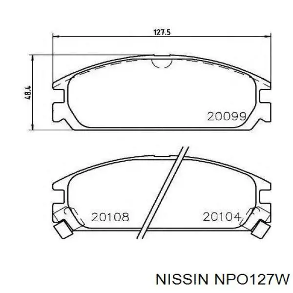 NPO127W Nissin pastillas de freno delanteras