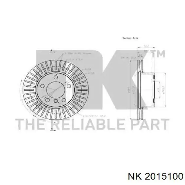 2015100 NK freno de disco delantero