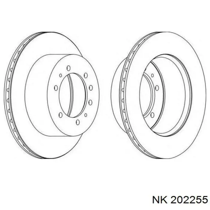 Disco de freno trasero NK 202255 precio, desde 54,92 EUR