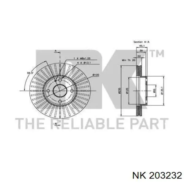 Freno de disco delantero Mazda 323 BG