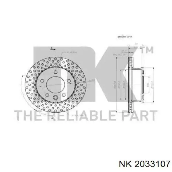 2033107 NK freno de disco delantero