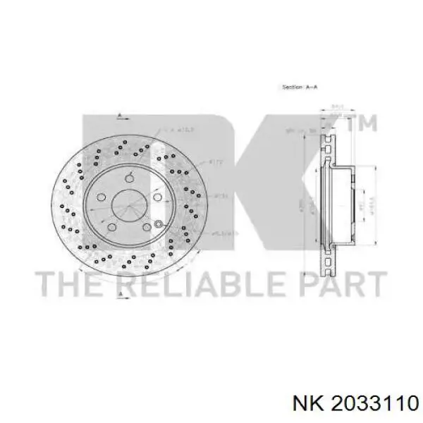2033110 NK freno de disco delantero