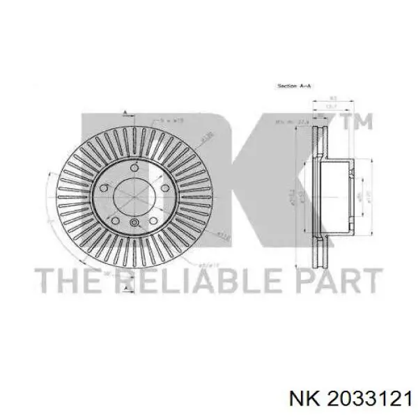2033121 NK freno de disco delantero