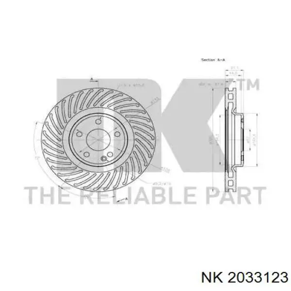 2033123 NK freno de disco delantero