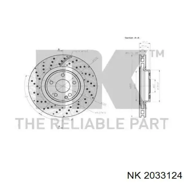 2033124 NK freno de disco delantero