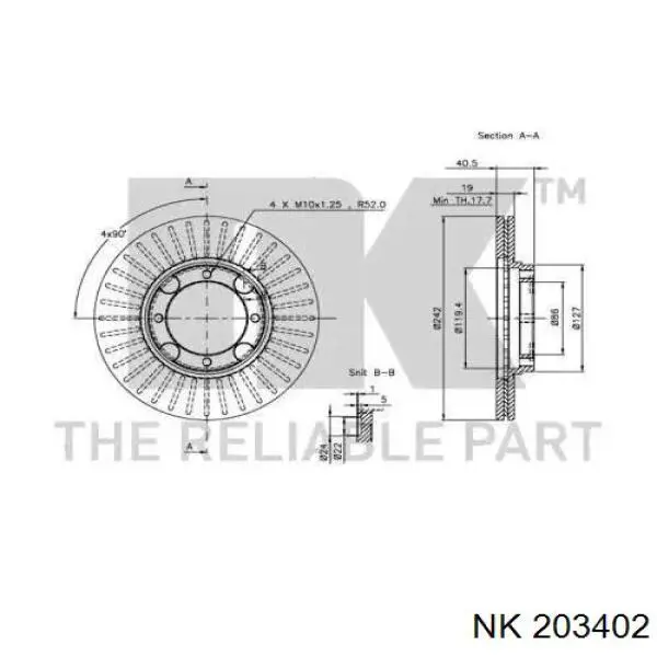 Freno de disco delantero Hyundai Accent 1