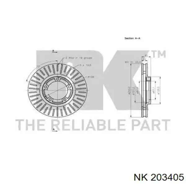 203405 NK freno de disco delantero