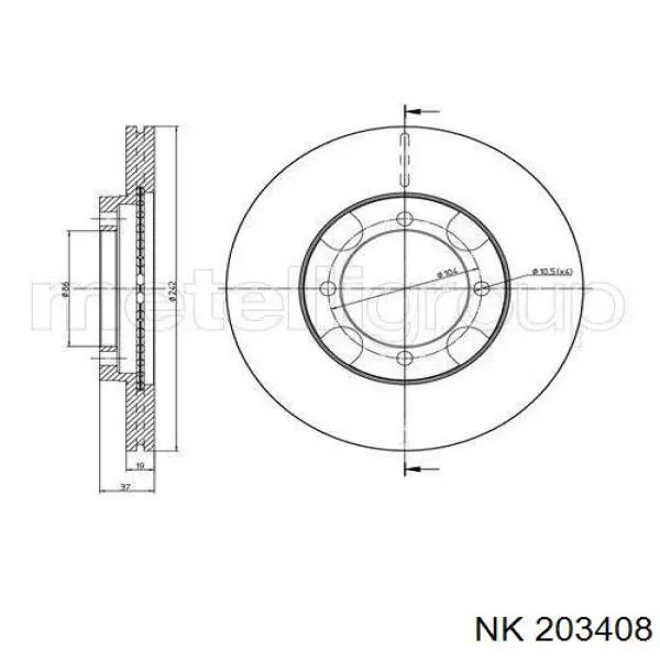 Freno de disco delantero Hyundai Accent 1