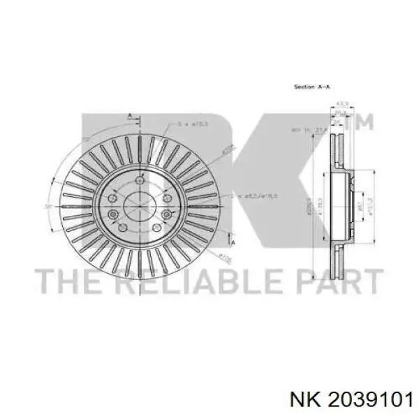 2039101 NK freno de disco delantero