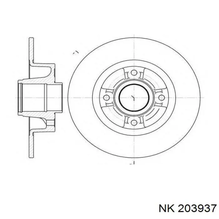 Disco de freno trasero Alfa Romeo 33 905