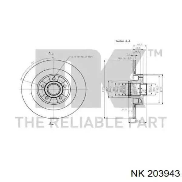 Disco de freno trasero Renault Espace 4 JK0