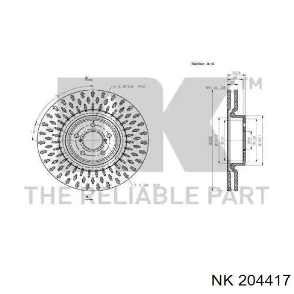 204417 NK freno de disco delantero