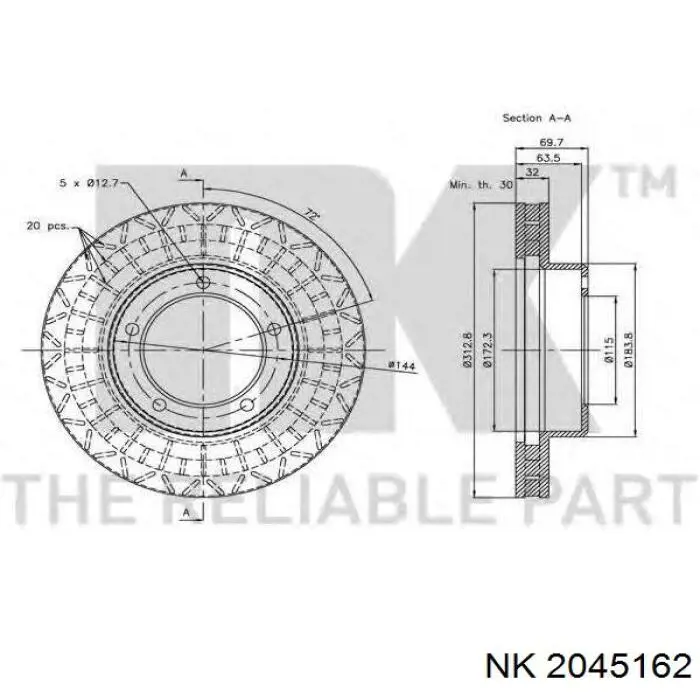 Comprar DP237C Japan Parts Disco de freno trasero