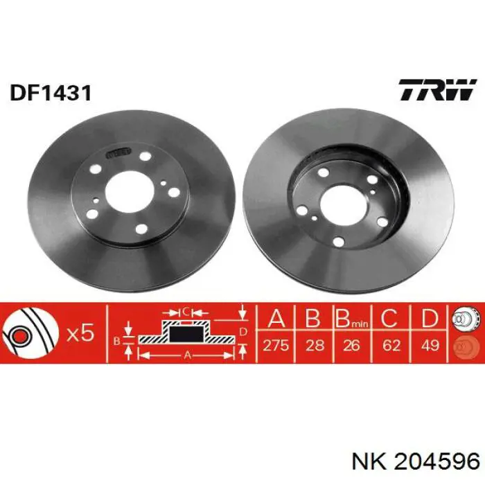 Comprar DI275C Japan Parts Freno de disco delantero