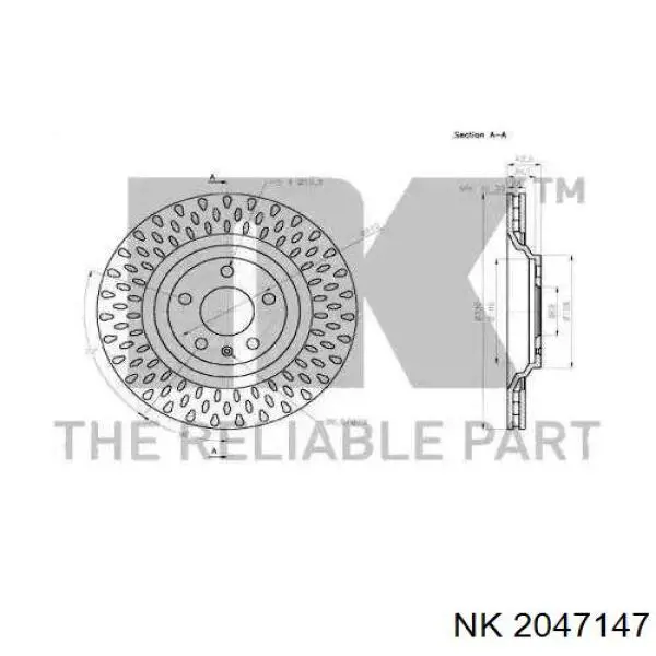 2047147 NK disco de freno trasero