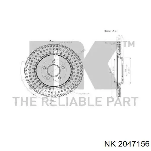 2047156 NK disco de freno trasero