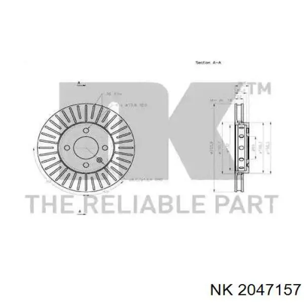 2047157 NK freno de disco delantero