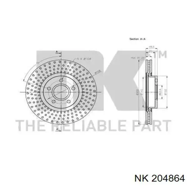 Freno de disco delantero Volvo V40 525, 526