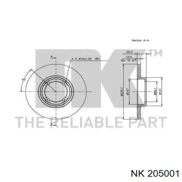 Freno de disco delantero Chevrolet Spark (Matiz) M200, M250