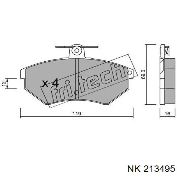 213495 NK pinza de freno delantera izquierda