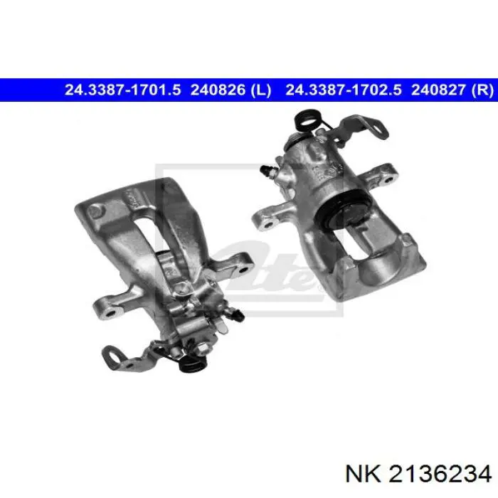 Pinza de freno trasera derecha NK 2136234 precio, desde 6,66 EUR