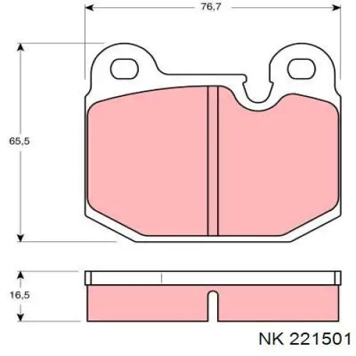 221501 NK pastillas de freno delanteras