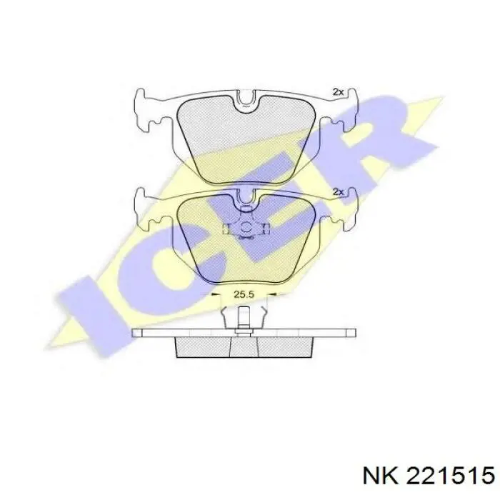 221515 NK pastillas de freno traseras