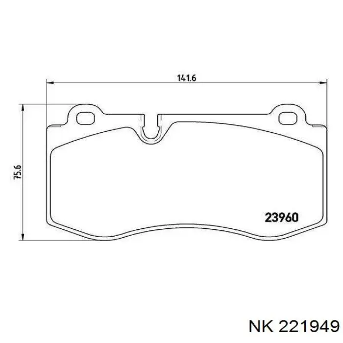 221949 NK pastillas de freno traseras