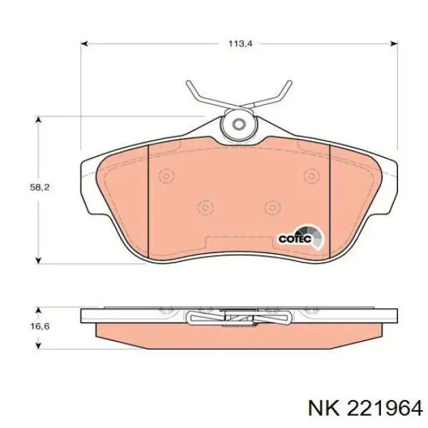 221964 NK pastillas de freno traseras