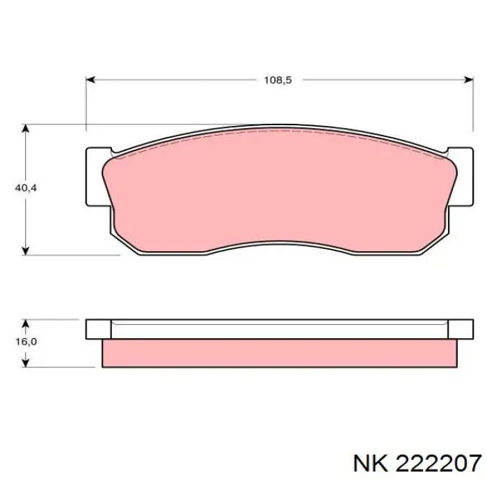 222207 NK pastillas de freno delanteras